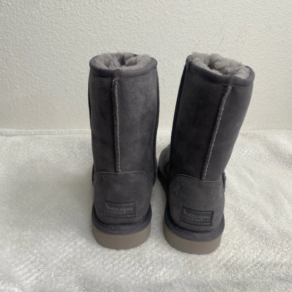 NWOT New Womens Koolaburra by UGG Gray Suede Shearling Lined Boots Size 8 Casual